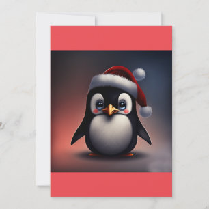 Cartes Pour Fêtes Annuelles T-shirt cadeau de pingouin de Noël mignon