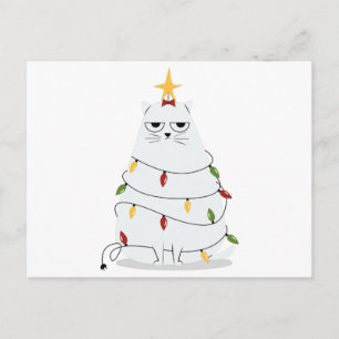 Cartes Pour Fêtes Annuelles T-shirt classique chat de Noël grincheux