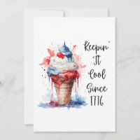 T-shirt crème glacée Patriotique 4 juillet
