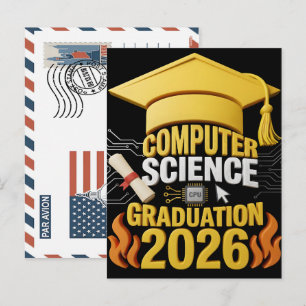 Cartes Pour Fêtes Annuelles T-Shirt de fin d'études en informatique