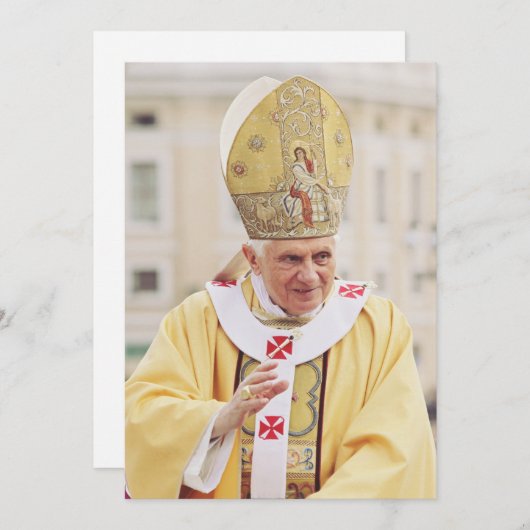 Cartes Pour Fêtes Annuelles T-shirt du pape Benoît XVI (Devant / Derrière)