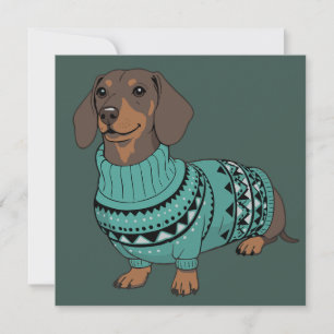 Cartes Pour Fêtes Annuelles T-shirt Noël chien de Vienne Sweatshirt hideux Tec