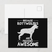 Cartes Pour Fêtes Annuelles T-Shirt Rottweiler (Devant / Derrière)