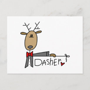 Cartes Pour Fêtes Annuelles T-shirts et cadeaux de Noël Dasher Reindeer