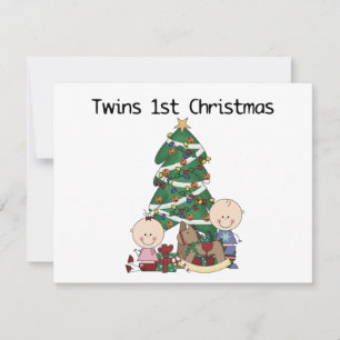 Cartes Pour Fêtes Annuelles T-shirts et Cadeaux de Premier Noël pour Jumeaux