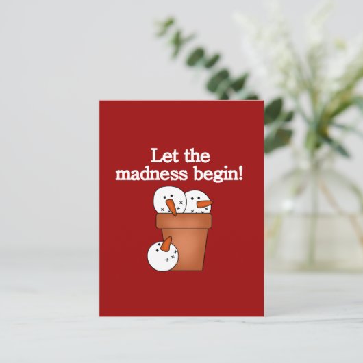 Cartes Pour Fêtes Annuelles T-shirts et cadeaux Snowman Holiday Madness (Debout devant)