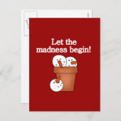 Cartes Pour Fêtes Annuelles T-shirts et cadeaux Snowman Holiday Madness (Devant / Derrière)