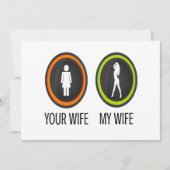 Cartes Pour Fêtes Annuelles Ta femme ma femme (Devant)