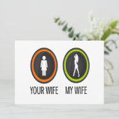 Cartes Pour Fêtes Annuelles Ta femme ma femme (Debout devant)