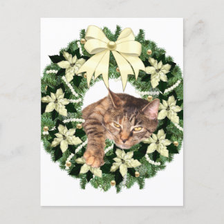 Cartes Pour Fêtes Annuelles Tabby Brown Noël