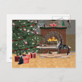 Cartes Pour Fêtes Annuelles Tabby cat Christmas (Devant / Derrière)