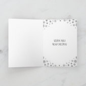 Cartes Pour Fêtes Annuelles Tabby de Noël Cute Chat dans la neige (Intérieur)