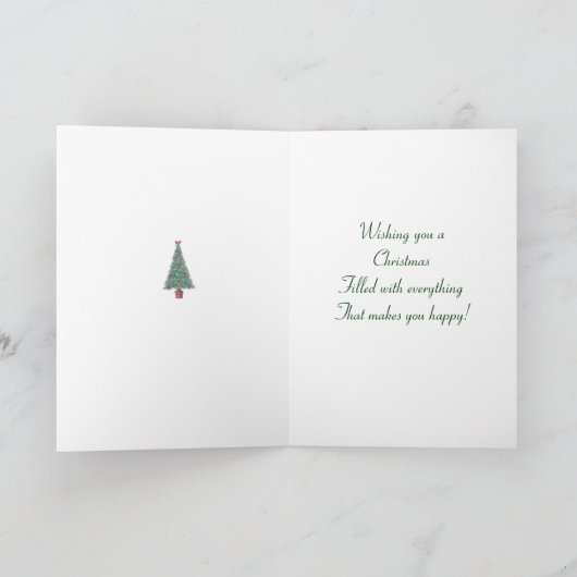 Cartes Pour Fêtes Annuelles tabby gris chaton mignon lécher patte noël (Intérieur)