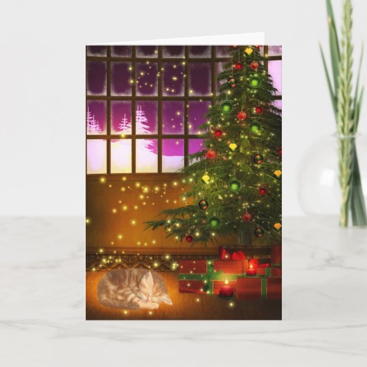 Cartes Pour Fêtes Annuelles Tabby kitty Christmas (Devant)