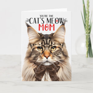 Cartes Pour Fêtes Annuelles Tabby Maine Coon Chat pour maman pour la fête des 
