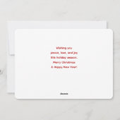 Cartes Pour Fêtes Annuelles Table de Noël rustique avec pin et neige (Dos)