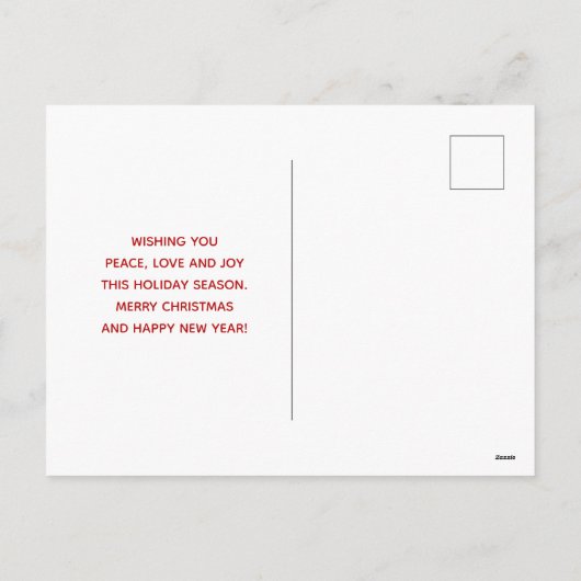 Cartes Pour Fêtes Annuelles Table de Noël rustique avec Pine & Snow Holiday (Dos)