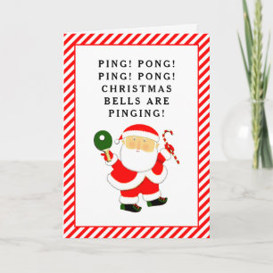 Cartes Pour Fêtes Annuelles Table de tennis de Noël drôle