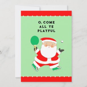Cartes Pour Fêtes Annuelles Table de tennis de Noël drôle