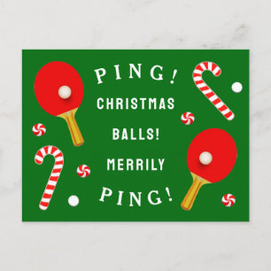 Cartes Pour Fêtes Annuelles Table de tennis de Noël drôle