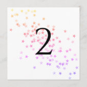 Cartes Pour Fêtes Annuelles Table numbers stars (Dos)