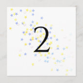 Cartes Pour Fêtes Annuelles Table numbers stars (Devant)