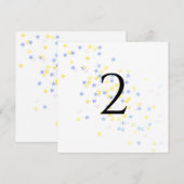 Cartes Pour Fêtes Annuelles Table numbers stars (Devant / Derrière)