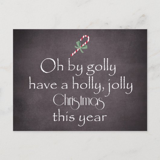 Cartes Pour Fêtes Annuelles Tableau de bord : Avoir un Noël Holly Jolly (Devant)