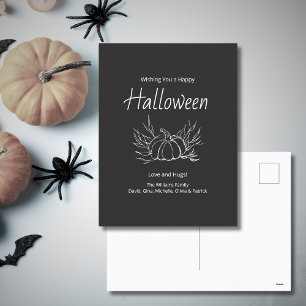 Cartes Pour Fêtes Annuelles Tableau de bord rustique Citrouille simple Hallowe