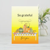 Cartes Pour Fêtes Annuelles Tableau de récolte Action de grâces (Debout devant)