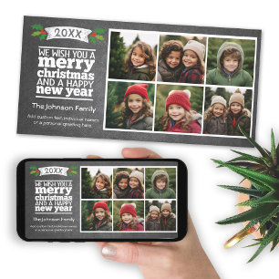 Cartes Pour Fêtes Annuelles Tableau noir 6 Photo joyeux noël bonne année