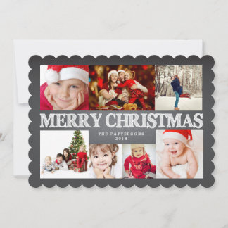 Cartes Pour Fêtes Annuelles Tableau noir Joyeux Noël Collage photo
