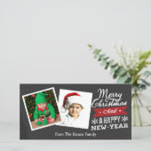 Cartes Pour Fêtes Annuelles Tableau noir Joyeux Noël encadré (Debout devant)