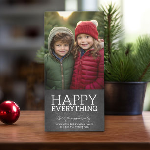 Cartes Pour Fêtes Annuelles Tableau noir - Photo verticale de Happy Everything