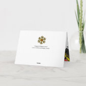 CARTES POUR FÊTES ANNUELLES TABLEAU ROUGE BLACK WHITE DAMASK EN RUBY SIÈGE (Dos)