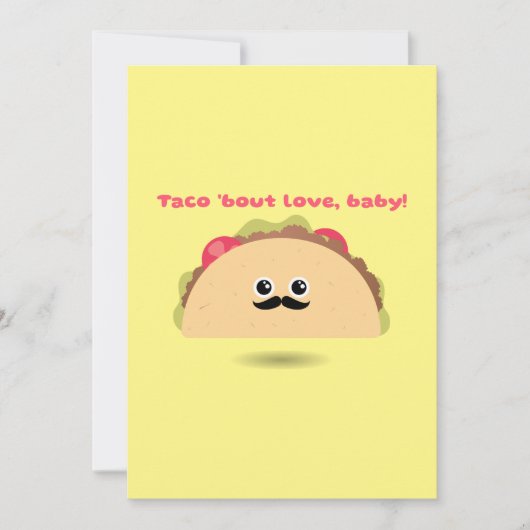 Cartes Pour Fêtes Annuelles Taco à propos de l'amour bébé Saint-Valentin (Devant)