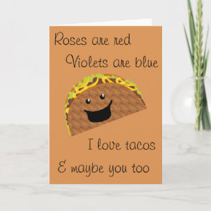 Cartes Pour Fêtes Annuelles Tacos de Valentine