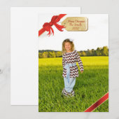 Cartes Pour Fêtes Annuelles Tag rouge de Noël (Devant / Derrière)