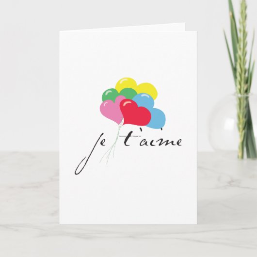 Cartes Pour Fêtes Annuelles Taime de Je (je t'aime) (Devant)