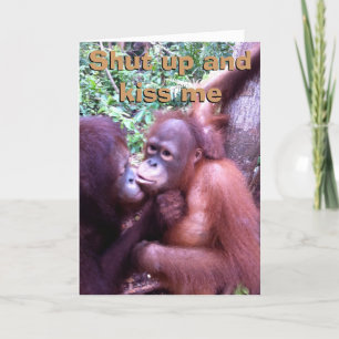 Cartes Pour Fêtes Annuelles Tais-toi et baise-moi Valentine
