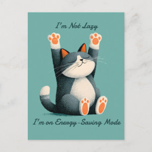 Cartes Pour Fêtes Annuelles Taker Nap Professionnel Drôle Chat Dormir