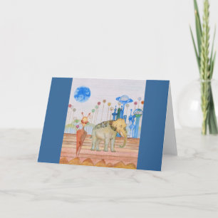 Cartes Pour Fêtes Annuelles TAMA et son éléphant