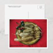 Cartes Pour Fêtes Annuelles Tamales de Noël (Devant / Derrière)