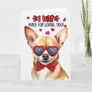 Cartes Pour Fêtes Annuelles Tan Chihuahua fait pour vous aimer Valentine
