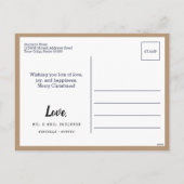 Cartes Pour Fêtes Annuelles Tan Newlysée 1er Noël Photo Snowflake (Dos)