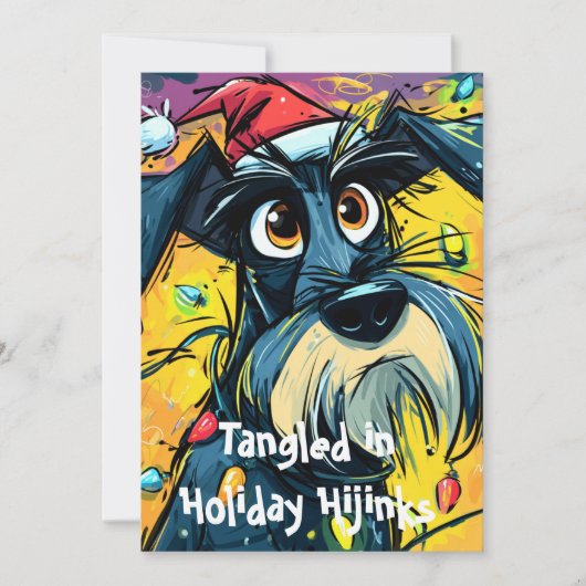 Cartes Pour Fêtes Annuelles Tangled in Holiday Hijinks (Devant)