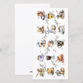 Cartes Pour Fêtes Annuelles Tant de cafés, si peu de temps (Devant / Derrière)