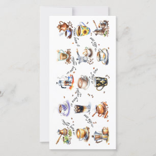 Cartes Pour Fêtes Annuelles Tant de cafés, si peu de temps