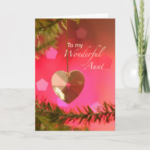 Cartes Pour Fêtes Annuelles Tante Christmas Heart sur des joies simples
