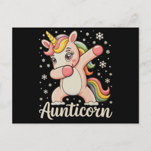 Cartes Pour Fêtes Annuelles Tante Licorne Dabbing Tante Licorne Noël Xmas